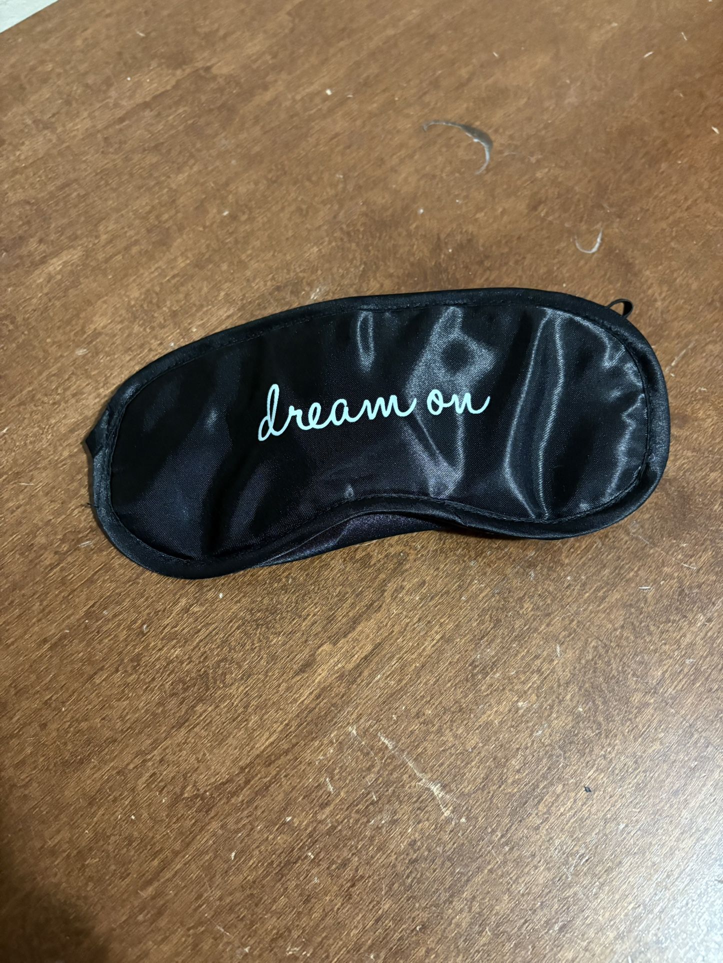 Black Satin Sleep Mask “Dream On”