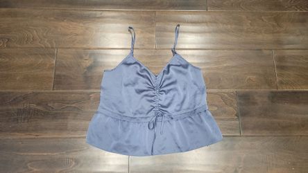 Abercrombie & Fitch Size Medium Crop Babydoll top Blue Cash Only