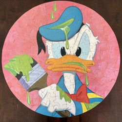 Disney Donald Duck Painting Circle Puzzle 125 Pieces
