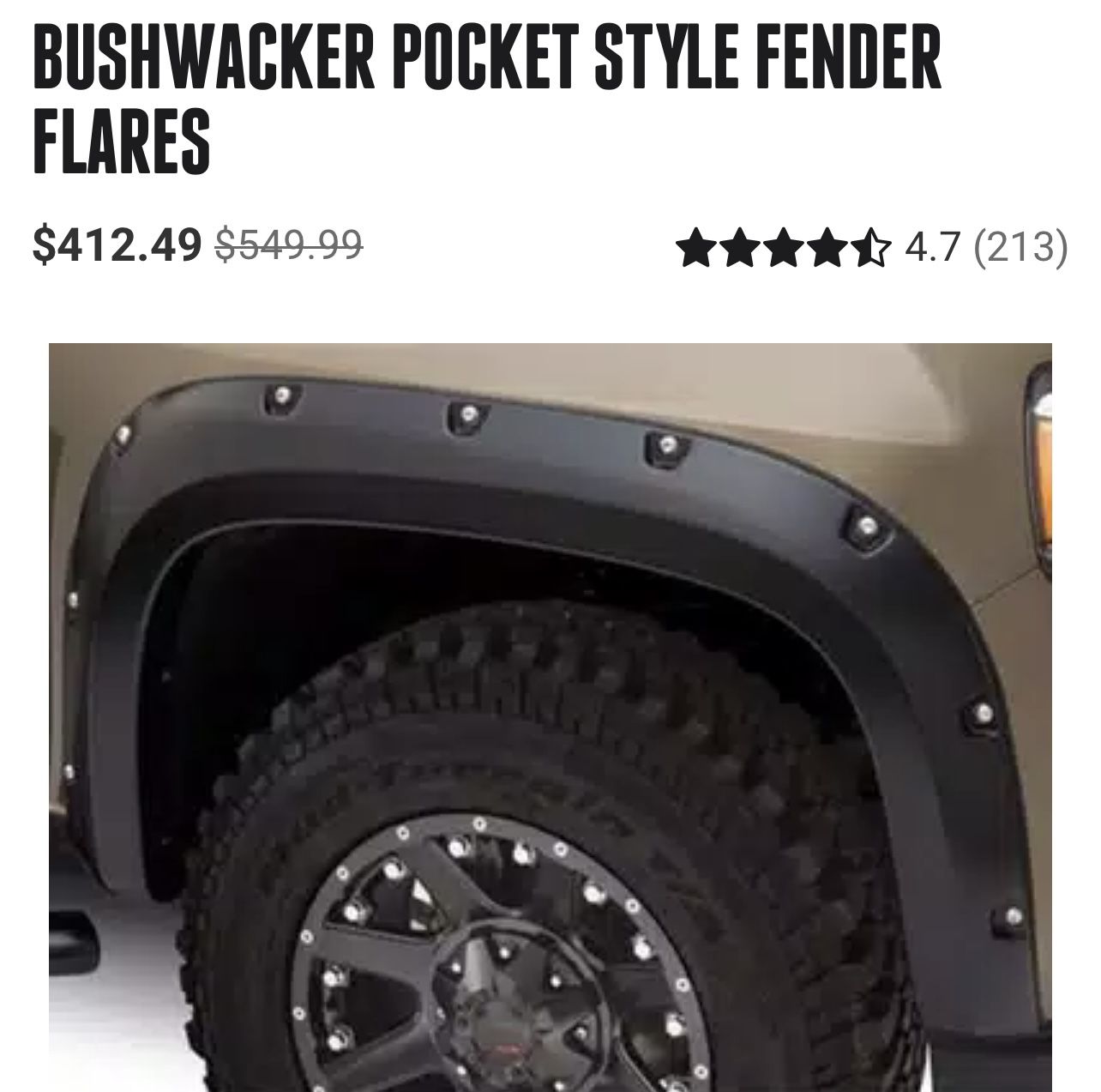 15-20 GMC Canyon Bushwacker Fender Flairs