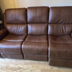Real Leather Recliner Couch
