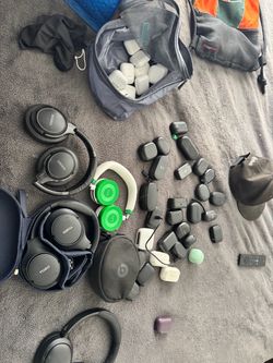 Mixed Lot of Headphones and Earbuds Cases