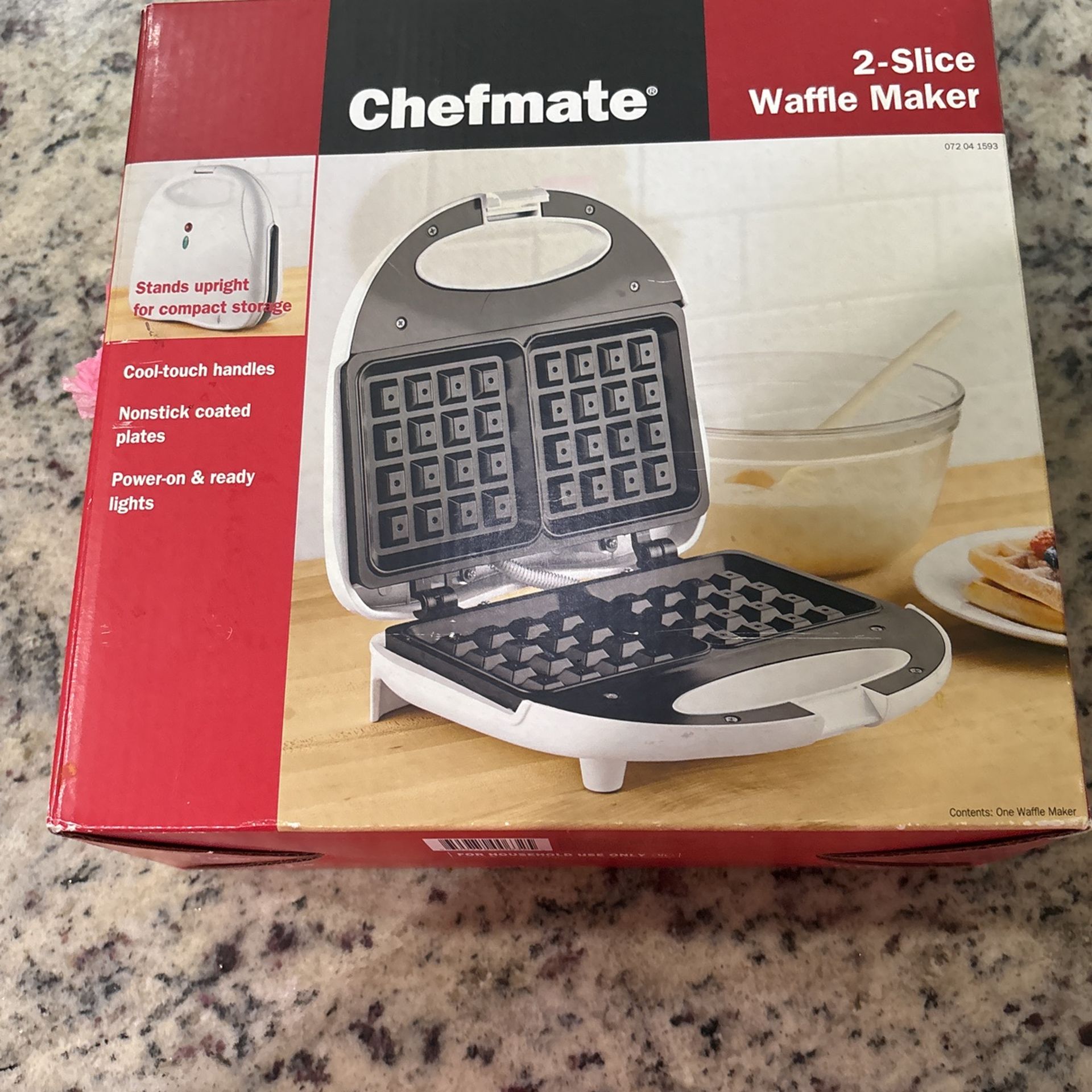 Chefmate 2- Slice Waffle Maker