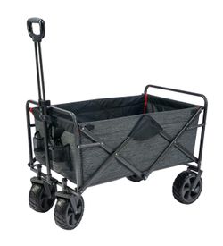 Mac Sports XL Folding Wagon with Cargo Net, Gray