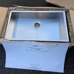 Moen Prep 18-Gauge Stainless Steel Undermount 31" x 18" Single Bowl Modern Kitchen Sink, GS181210B