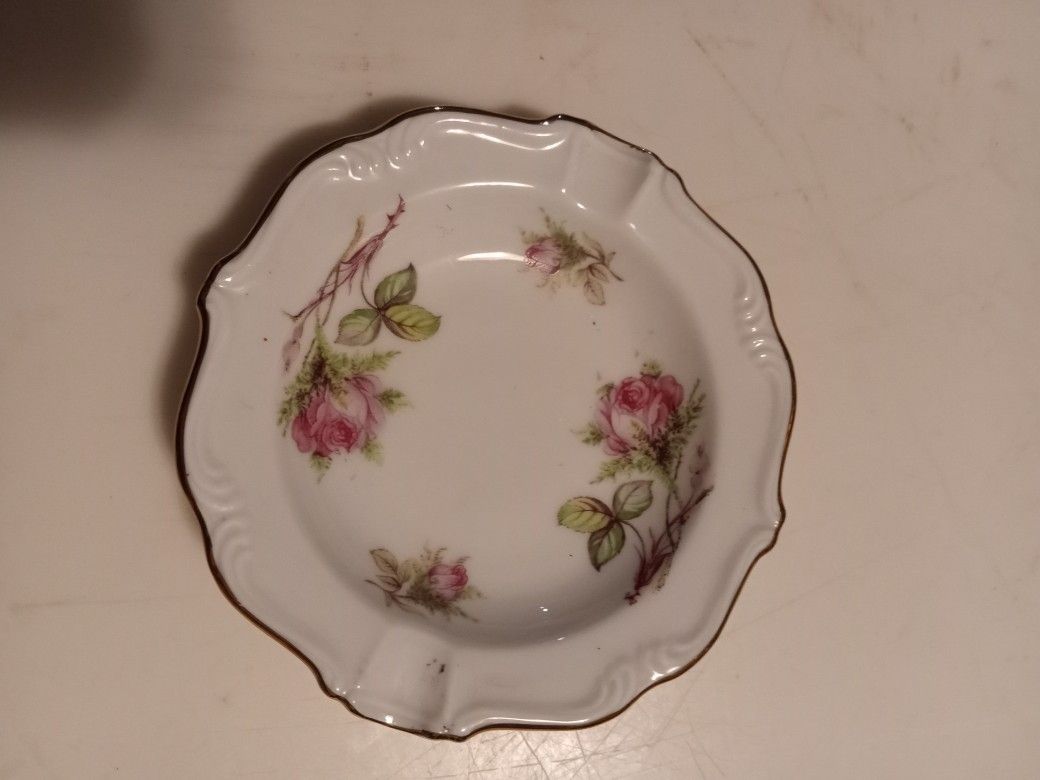 Vintage Rose Ashtray