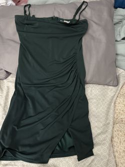 Dark Forest Green Dressy Or Casual Short Dress