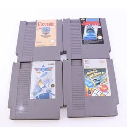 NES GAME LOT OF 4 - Faxanadu, Top Gun, Jaws, Marble Madness