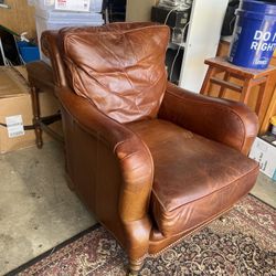 Brown Leather Armchair 
