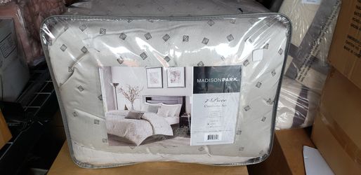 Madison park 7pc comforter set king new