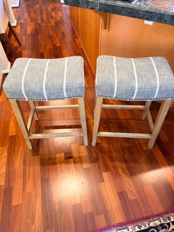 2 stools with Custom Cushions for Under Counter