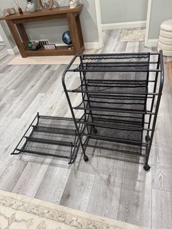 Matching steel shoe racks