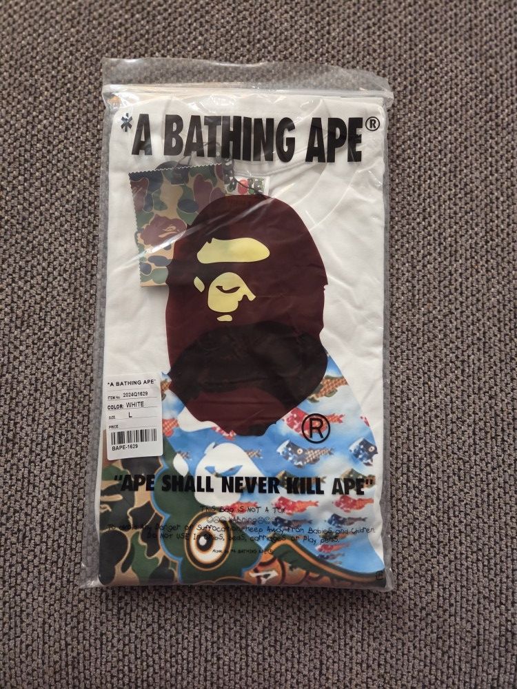 Bape Kid Day Tshirt White SizeL 