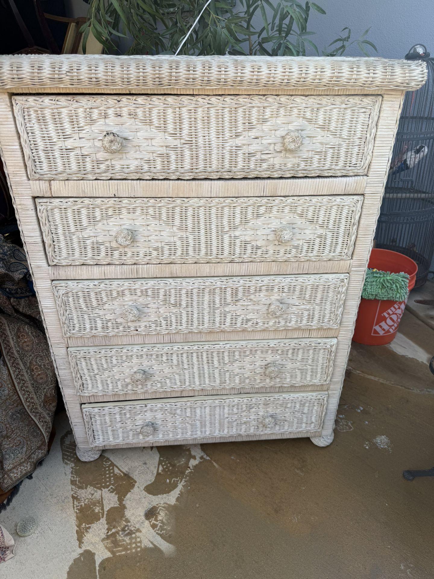 Wicker Drawer/ Dresser