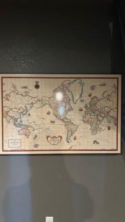 Framed World map