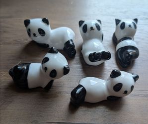 Panda ceramic chopstick holders