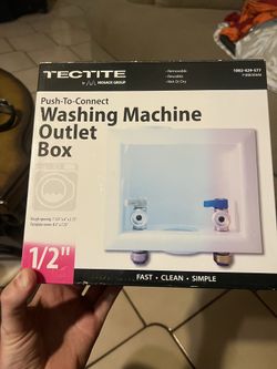 Brand new 1/2 in. Brass Push-to-Connect x 3/4 in. Male Hose Thread Washing Machine Outlet Box