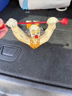 Clown on trapeze
