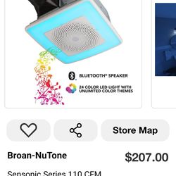 Ceiling Bathroom Exhaust Fan with Speaker/Bluetooth