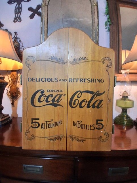 Vintage Coca-Cola Wood Cabinet 