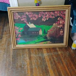 Large Framed Oil Painting