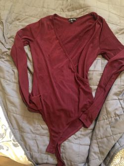 Burgundy long sleeve Onesie