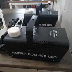 2 Eliminator Amber Fog 400 Led Smoke Machines