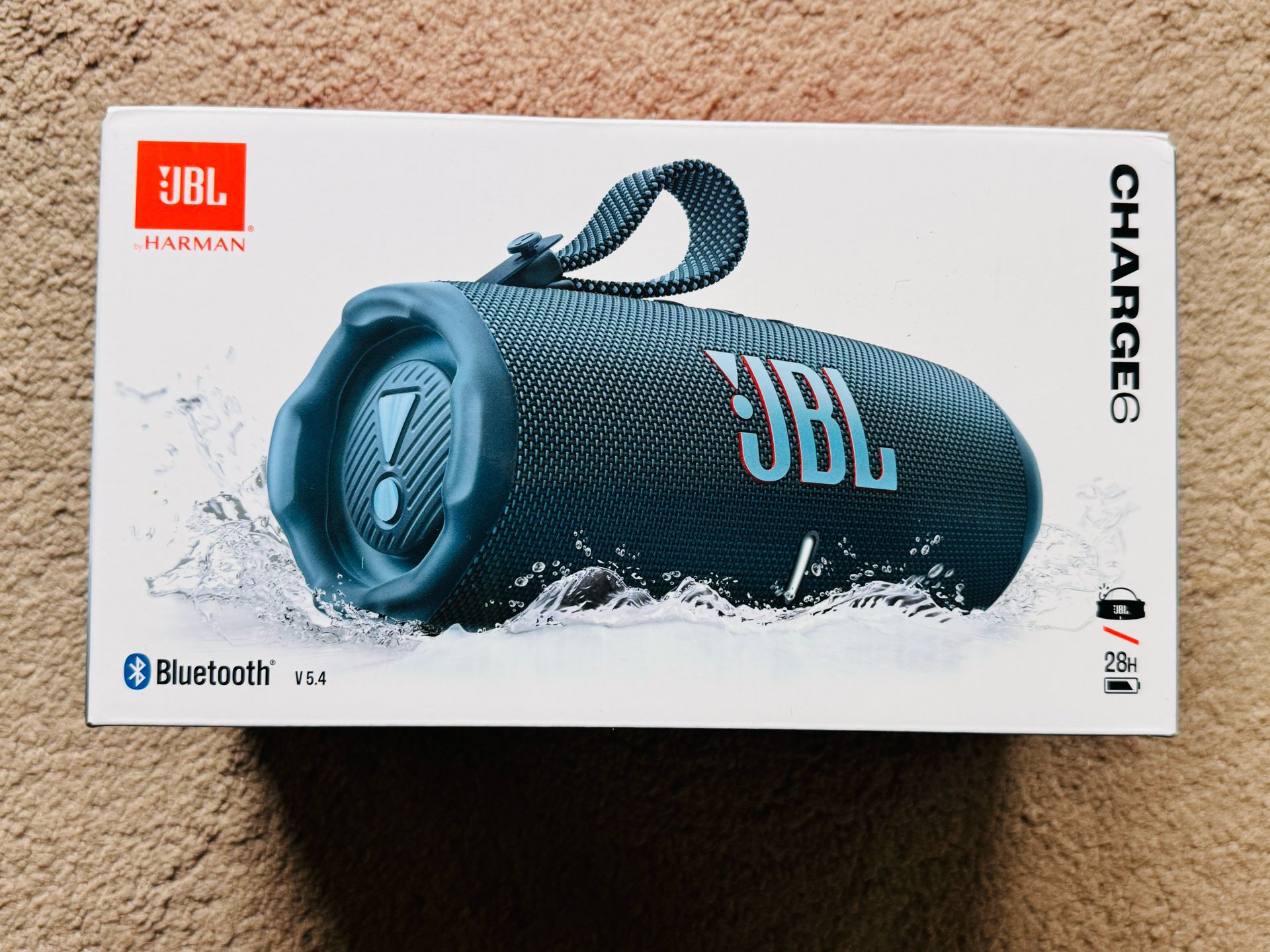 JBL Charge 6 Portable Waterproof Bluetooth Speaker - NEW SEALED UNOPENED