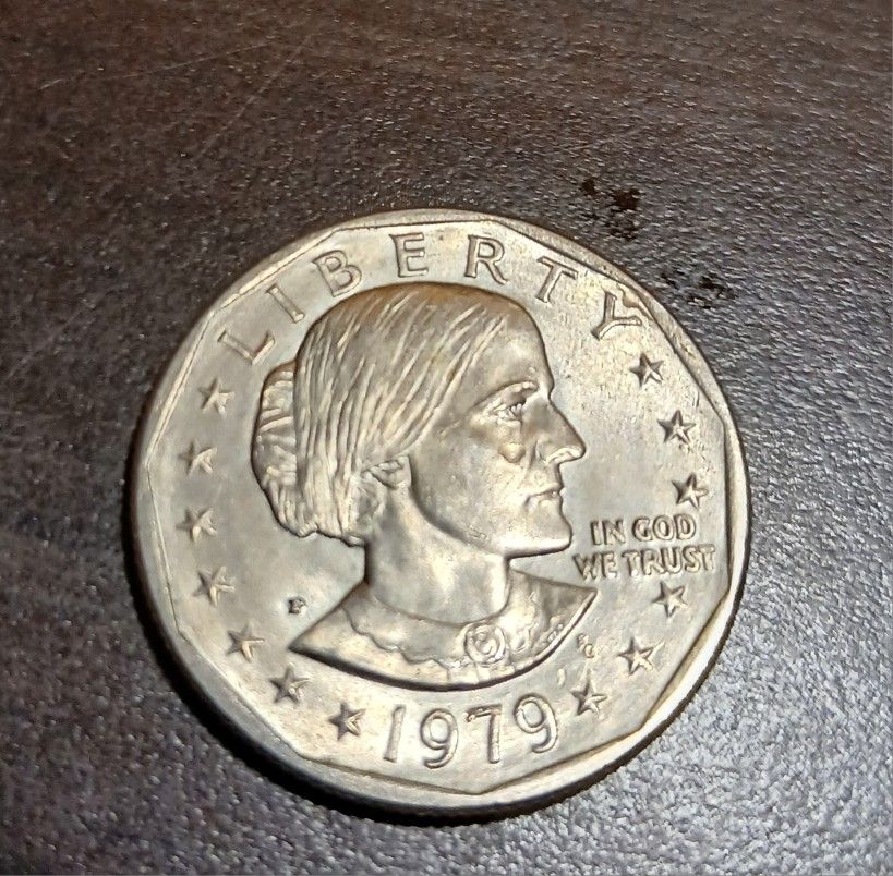 Rare Error Coin With 3 Errors/ 1979 (P) (FG-Frank Gasparo) Susan B. Anthony U.S. Silver Dollar