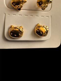 12 Pairs Of 18k Gold Plated Earrings