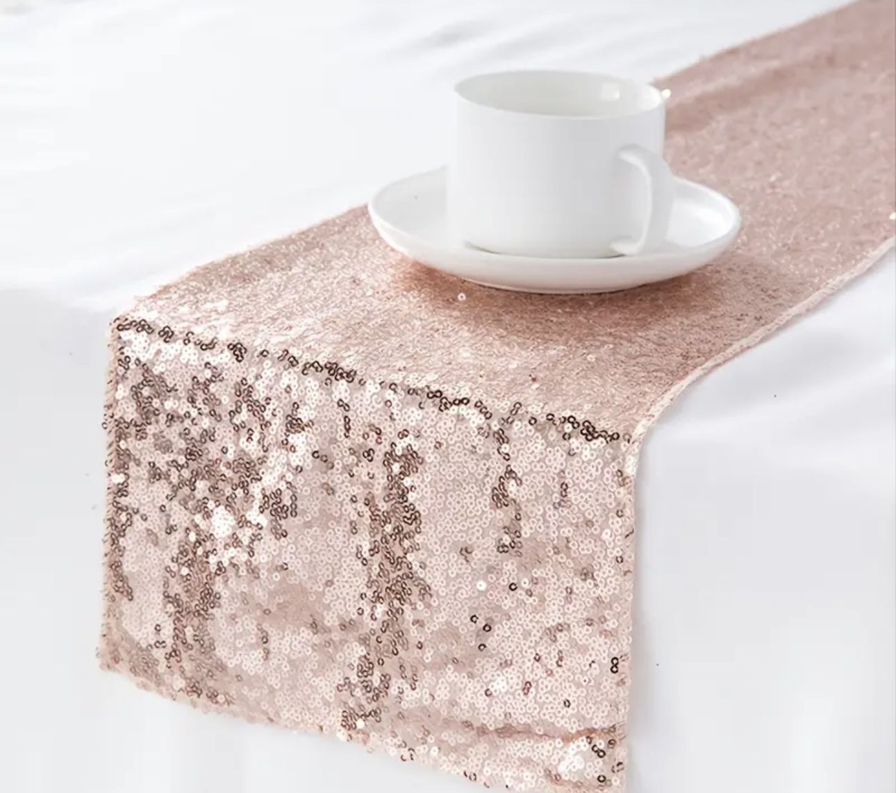 Rose Gold Sequin Table Runners 