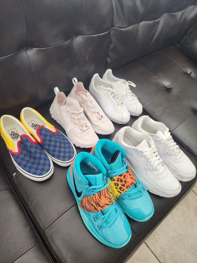 Kyrie Irving Van's Nike Cortez Nike Vapormax And Nike Air Max 90