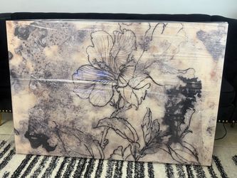 Brand New 32" x 48" "Tattooed Floral II" Gallery Wrapped Canvas Wall Art