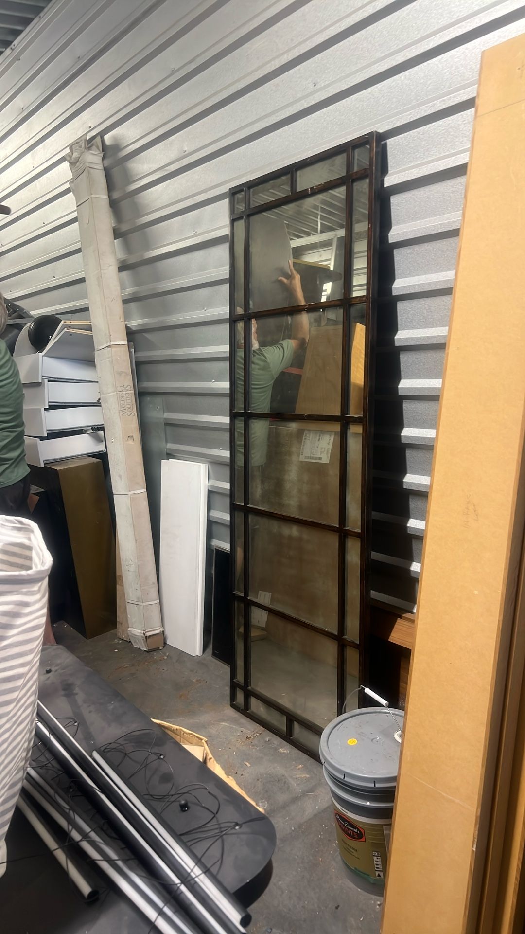 Tall Mirror Aged Brass