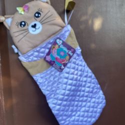 Kitty Cat Sleeping Bag For 18” Dolls.
