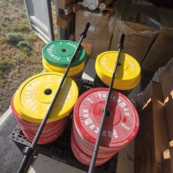 Powermax Bumber Plates And 35lbs Bars (Read The Description For Details And Buying Options)
