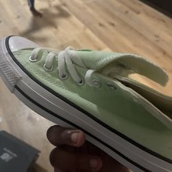 Lime green chucks shoes