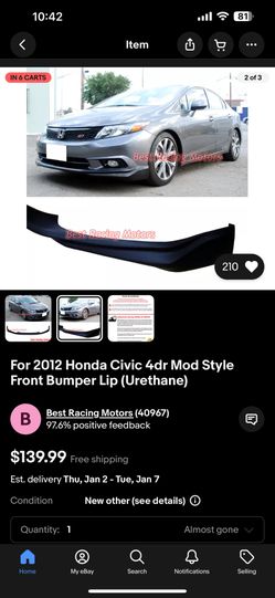 Honda 2012 Front Lip