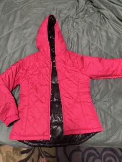 Winter Girls Jacket Reversible Pink And Black Size