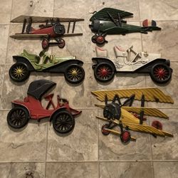 Vintage Homco Metal Airplanes Metal Wall 