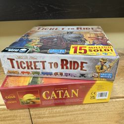 Ticket To Ride and Catan Board Game 