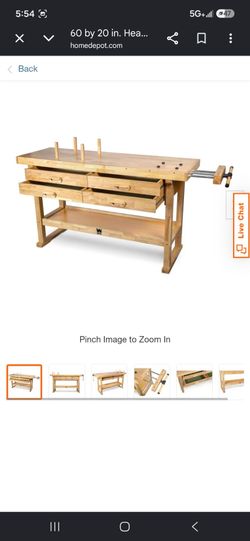 Wood Work Bench w/Vise