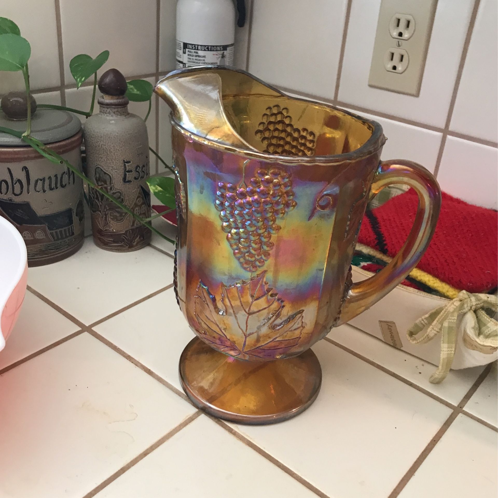 Carnival Glass Pitcher