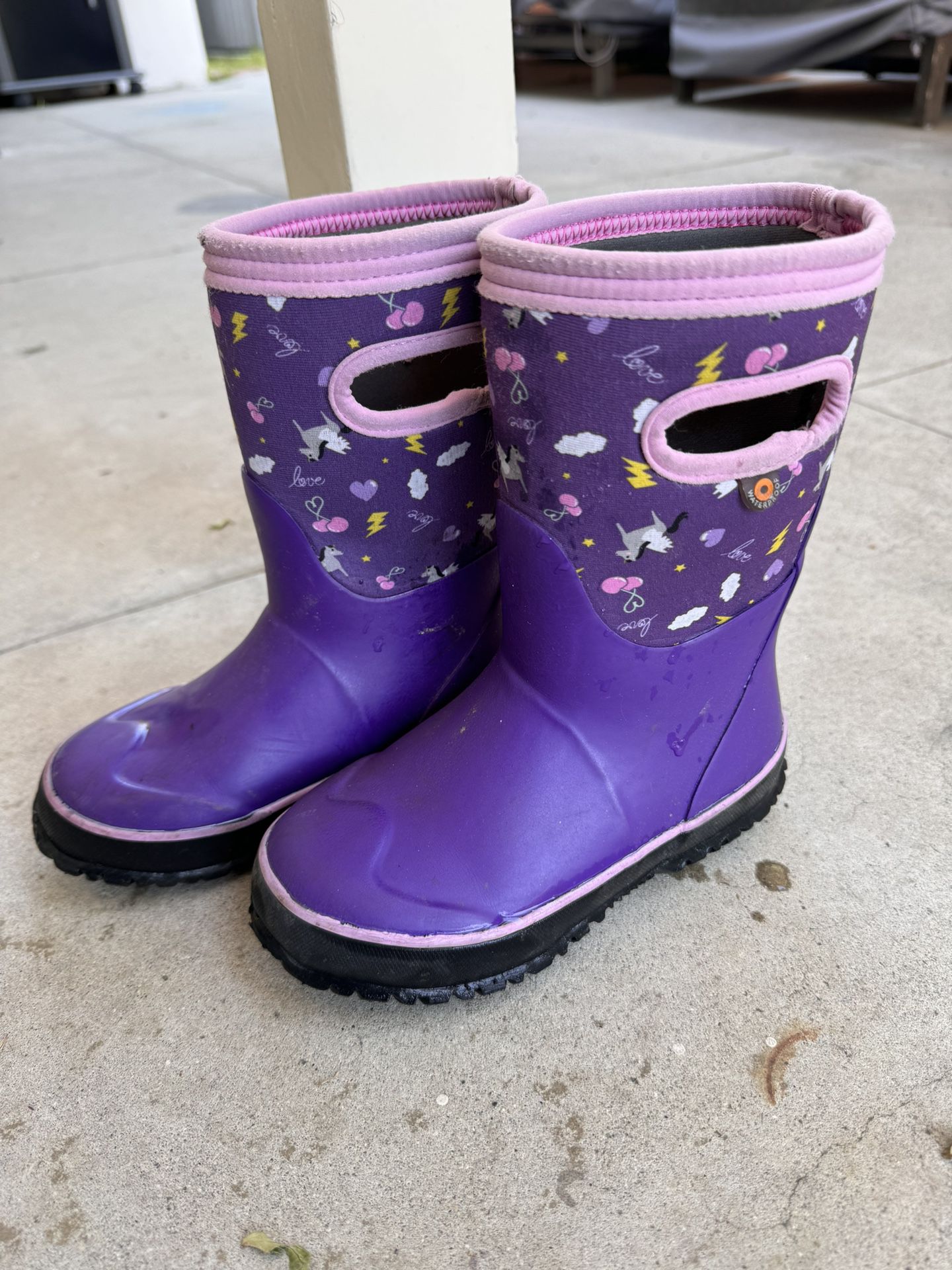 Boggs Girls Rain Boots Size 12