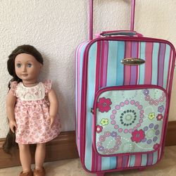 18’´ Doll With Cabine Luggage And Accessories