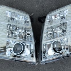 07-14 Cadillac Escalade Esv Ext Projector Headlights Luces Calaveras Micas Faros Focos Faroles 