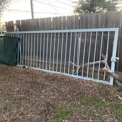 Large Metal Sliding Gate Fence