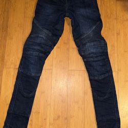 MotoGirl Kevlar Motorcycle Leggings - Dark Blue - W26 L32 (US 2 Tall)