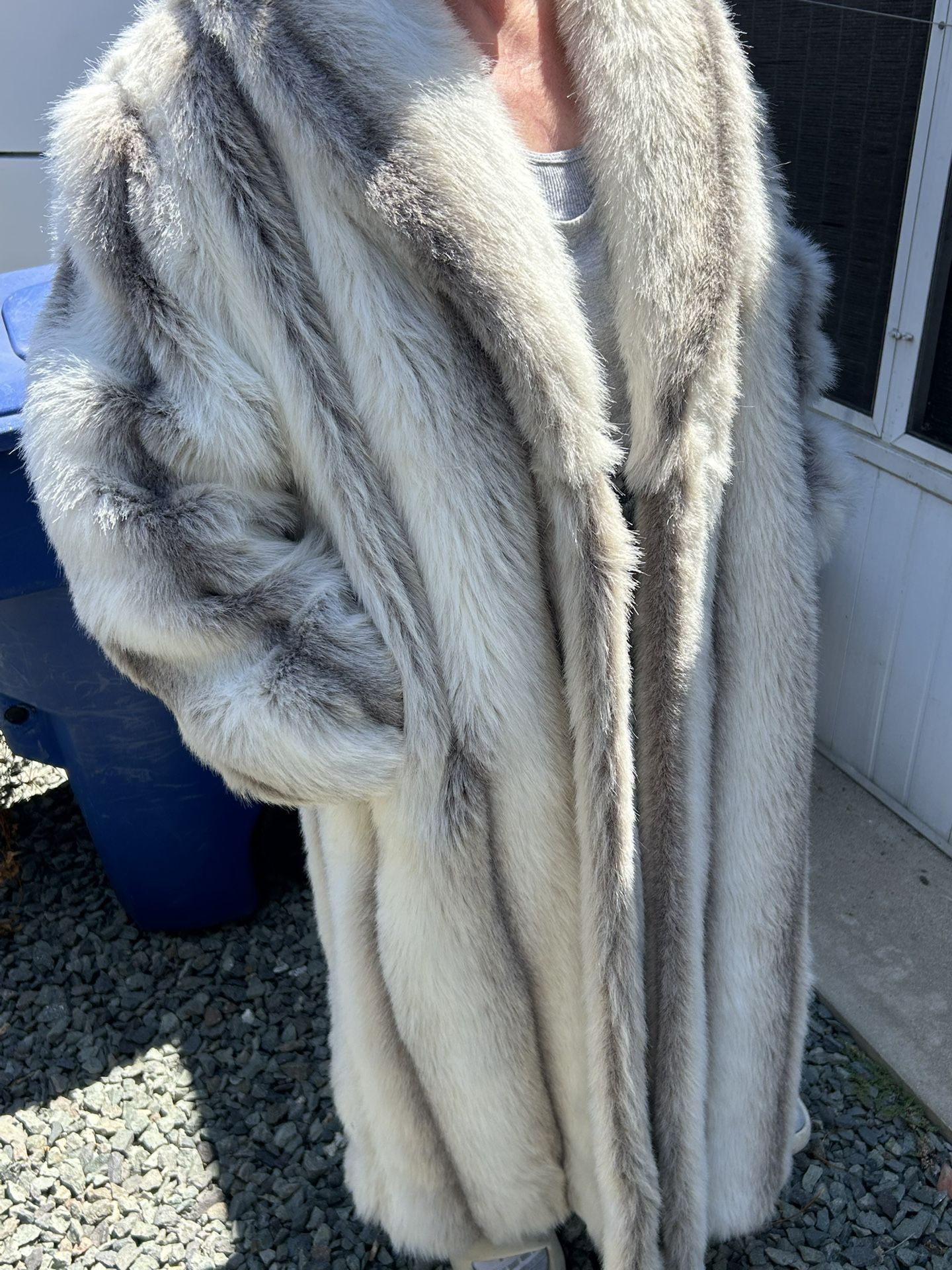 Faux Fox long coat