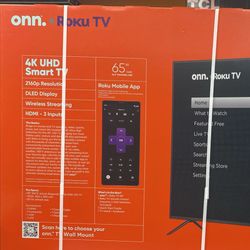 65”ONN ROKU SMART TV